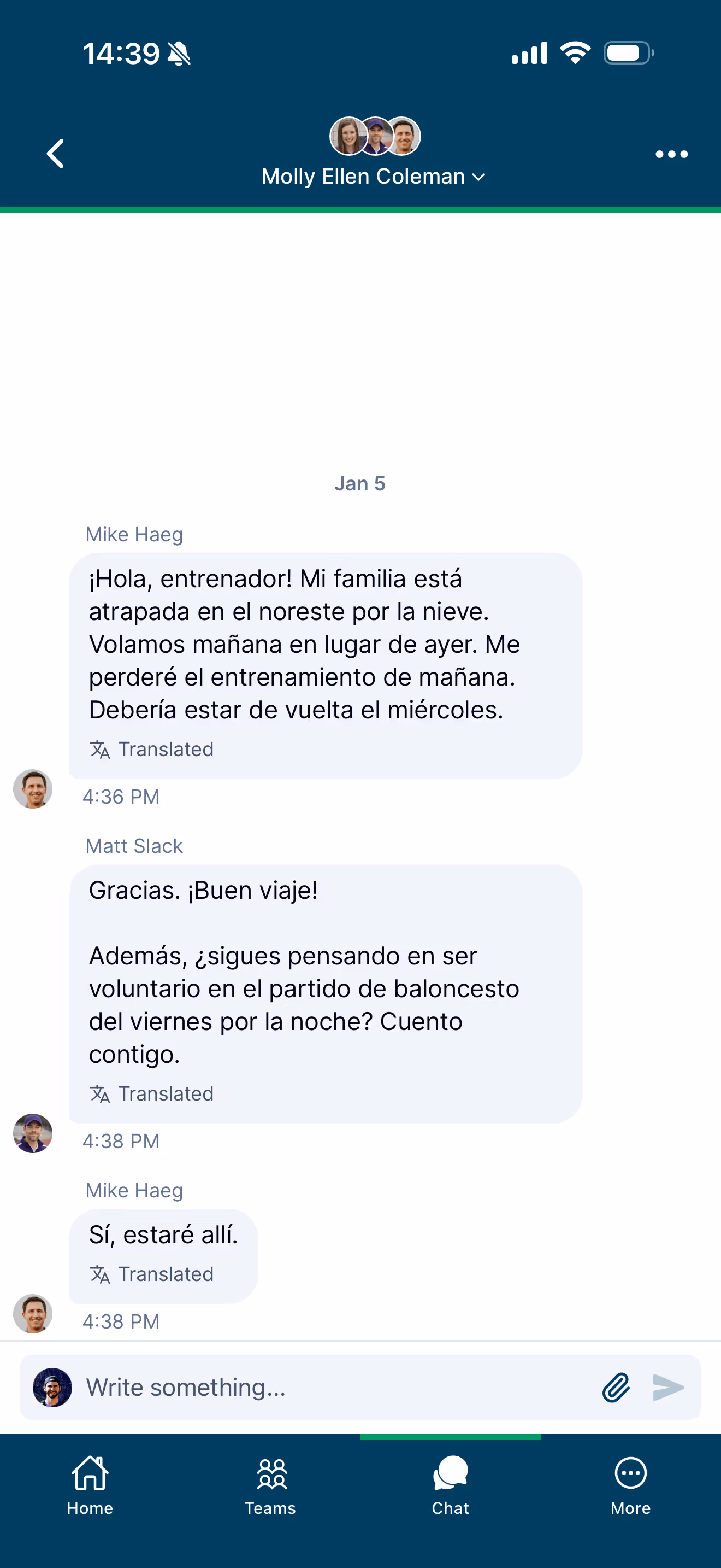 Real-Time Translation in the Ballfrog app